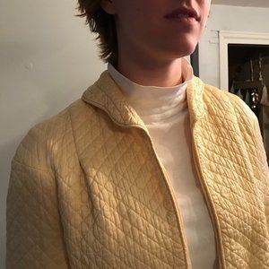Vintage Egg Yellow Quilted Puffer